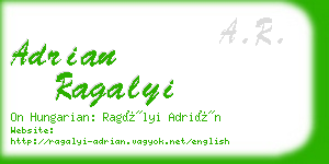 adrian ragalyi business card